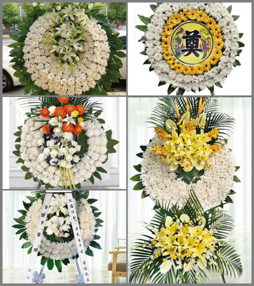 广东清远市佛冈县龙山镇湴镇村花圈速递